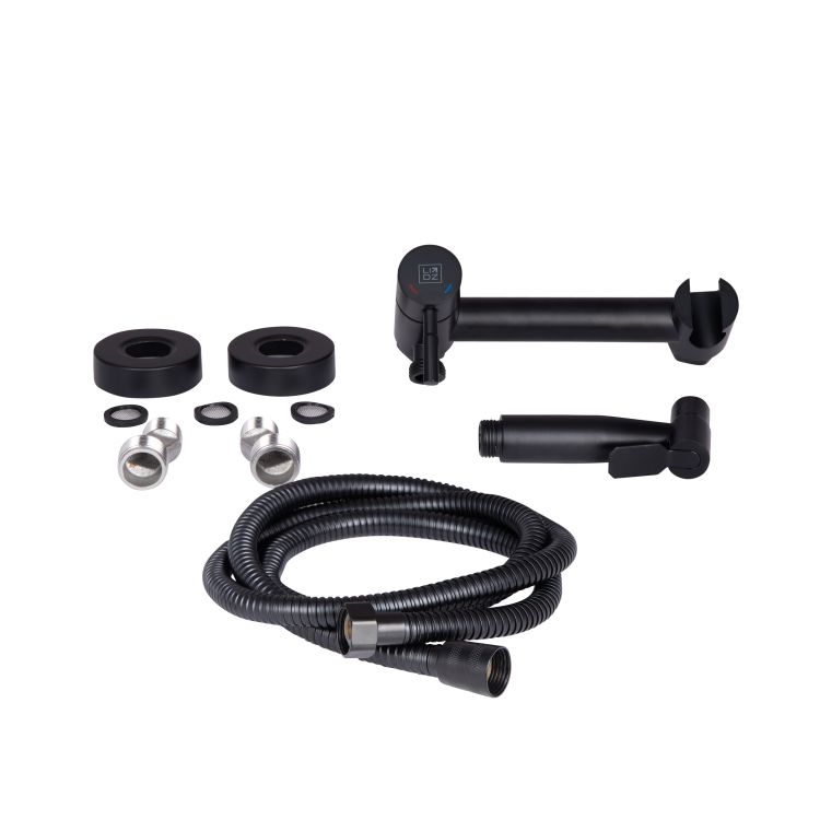 Набор для гигиенического душа со смесителем Lidz Aria NEW округлый LDARINEWBLA43394 Black - 3