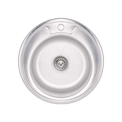 Кухонна мийка Brinex 490-A 0,6 мм Satin (BRIN490SAT06) - 1