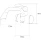 Кран-водонагреватель проточный LZ 3.0кВт 0,4-5бар для раковины гусак изогнутый длинный настенный AQUATICA (LZ-6A211W) - 2
