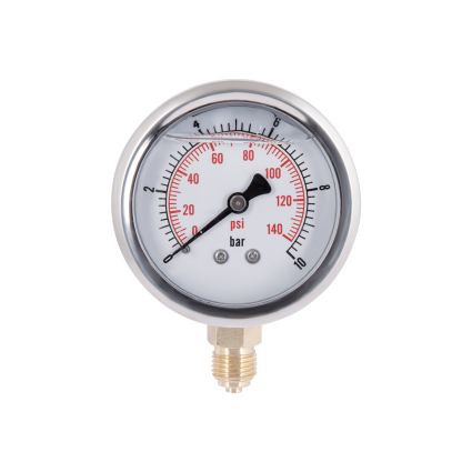 Манометр із гліцерином Thermo Alliancе Forte 10 бар, 1/4&amp;quot;З, нижнє підключення TAF170G10B - 1
