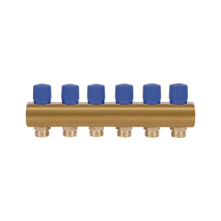 Колектор Icma з регулювальними вентилями 1 &amp;quot; 6 виходів №1105 (Blue) - 3