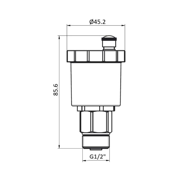 Воздухоотводчик автоматический 1/2&amp;quot; Forte с клапаном TAF28115 Thermo Alliance - 2