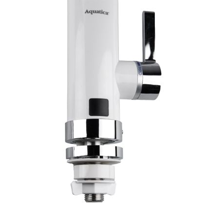 Кран-водонагрівач проточний HZ 3.0 кВт 0,4-5бар для кухні гусак вухо на гайці (C) AQUATICA (HZ-6B143C) - 5