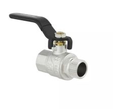 Кран шаровый 1/2&quot; черная ручка вода RAFTEC DRH11