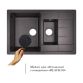 Кухонна мийка Lidz 780x495/200 BLA-03 (LIDZBLA03780495200) - 3