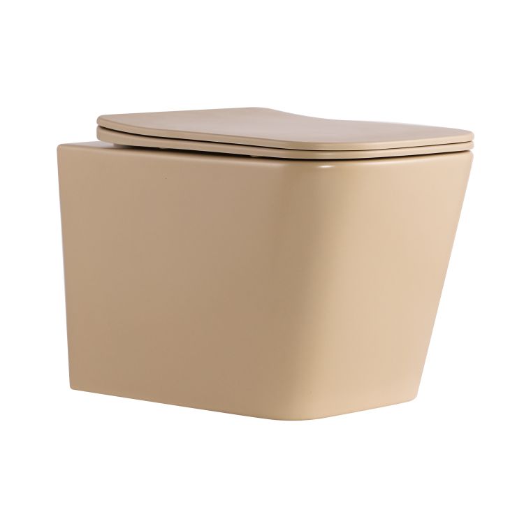 Унітаз підвісний Qtap Tern Ultra Quiet 520×345×325 мм, Beige, з сидінням Slim Duroplast / Soft-close / Quick Release QTTER26SB49001 - 1