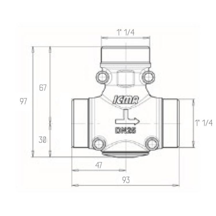 Антиконденсационный клапан Icma 1&amp;quot; 1/4 НР №131 - 2