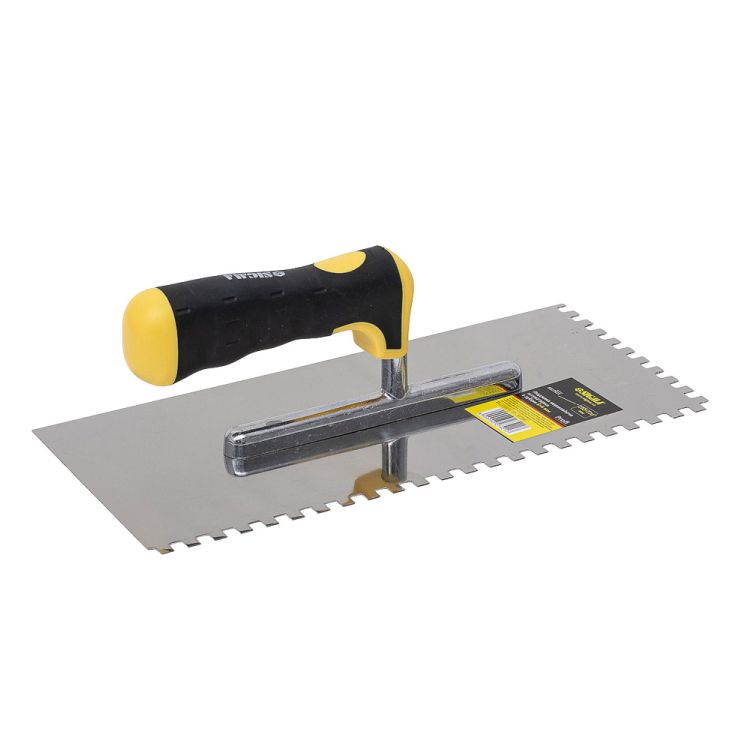 Гладилка нержавіюча штукатурна c зубом Profi 280мм×130мм 6×6мм Sigma (8327521) - 2