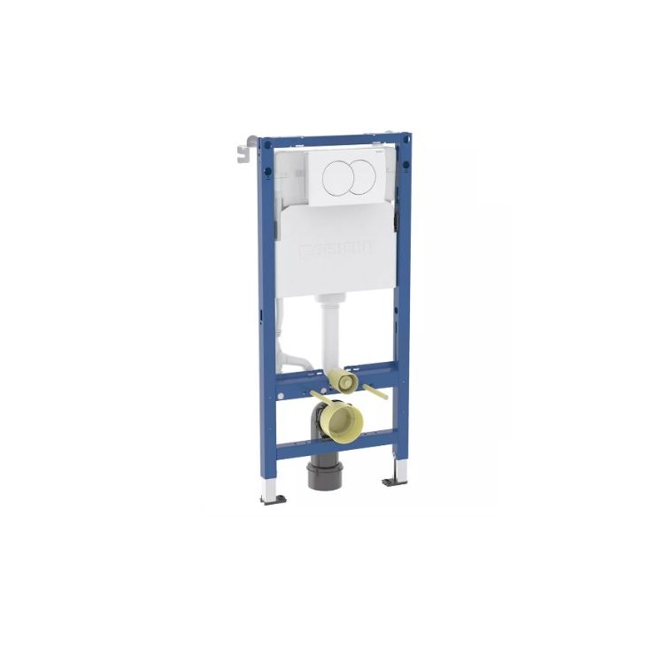 Інсталяція для унітаза DuofixBasic 458.133.11.3 + кріплення + клавіша Delta01 білий глянец Geberit - 1