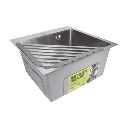Сушарка на кухонну мийку кутова Lidz Acsis LA19 Gray, плоска основа, для посуду 430х175х10 мм LDACSLA19GRA49772 - 5
