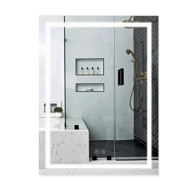 Дзеркало Qtap Mideya (DC-F937) 600х800 з LED-підсвічуванням Touch, з антизапотіванням, димером, рег. яскравості QT2078F937W - 1