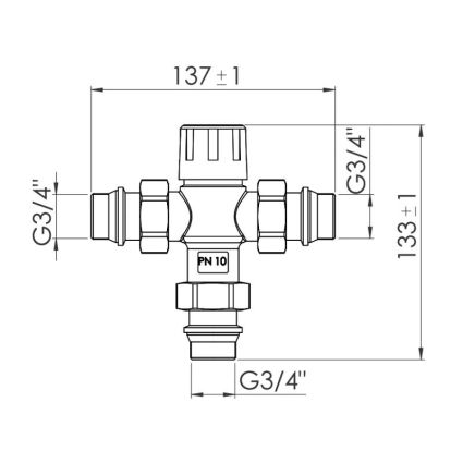 Змішувач термостатичний SD Forte 3/4&amp;quot; - 2