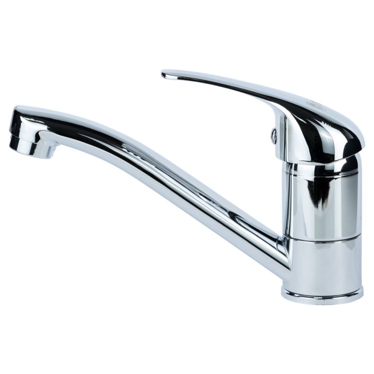 Змішувач TN Ø35 для кухні гусак прямий 150мм на шпильці TAU (TN-2B142C) - 3