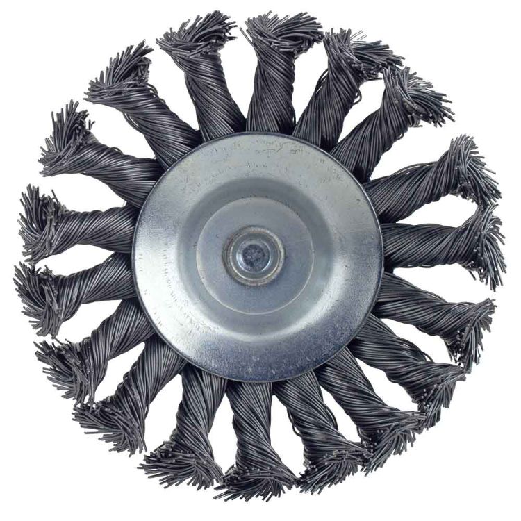 Щітка дротяна конусоподібна Ø100мм хвостовик О6мм (сталевий витий) Sigma (9025101) - 3