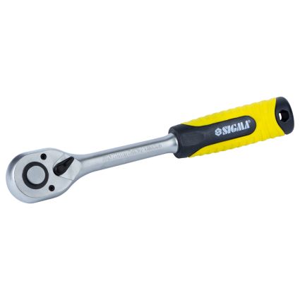 Ключ-трещотка 1/2&amp;quot; с набором насадок и удлинителем 12шт CrV mid Sigma (6003701) - 3