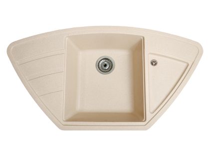Мойка SOLID Craft 980*510 желтый из искусственного камня, с сіфоном - 1