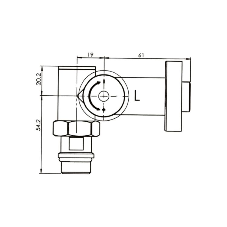 Комплект кранов SD Forte 1/2&amp;quot; НР для полотенцесушителя угловой SF395W15HE - 2