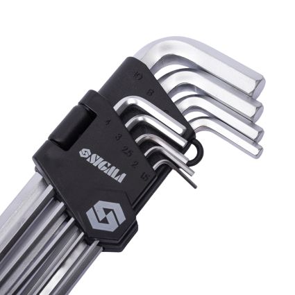 Ключі шестигранні 9шт 1,5-10мм CrV (середні) Sigma (4022021) - 2