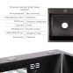 Акційний набір Lidz: мийка H5050B інтегрована Brushed Black PVD 3,0/1,0 мм + Змішувач Aria для кухні з гнучким виливом (k35) Black - 3