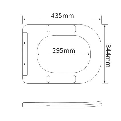 Сидіння для унітаза підлогового (Stenava) 435×345×30 мм, White, з мікроліфтом, Slim Duroplast, Quick Release QT99SC8303W Qtap - 2