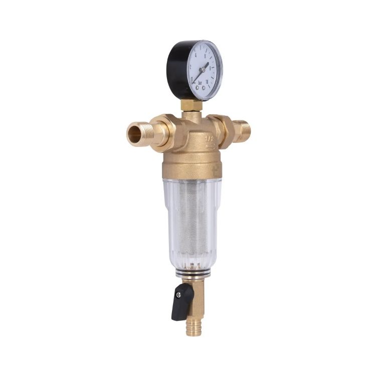 Фильтр самопромывной 1/2&amp;quot; Standart с манометром, с пластиковой колбой TAS128W15 Thermo Alliance - 2