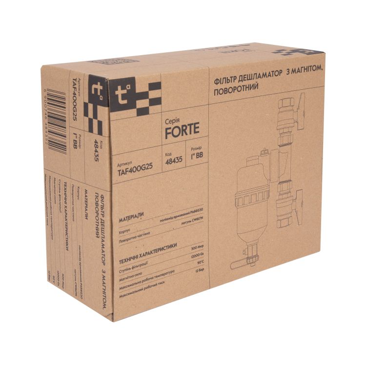 Фільтр-дешламатор Thermo Alliance Forte 1&amp;quot;, поворотний (магнітний шламоуловлювач) TAF400G25 - 11