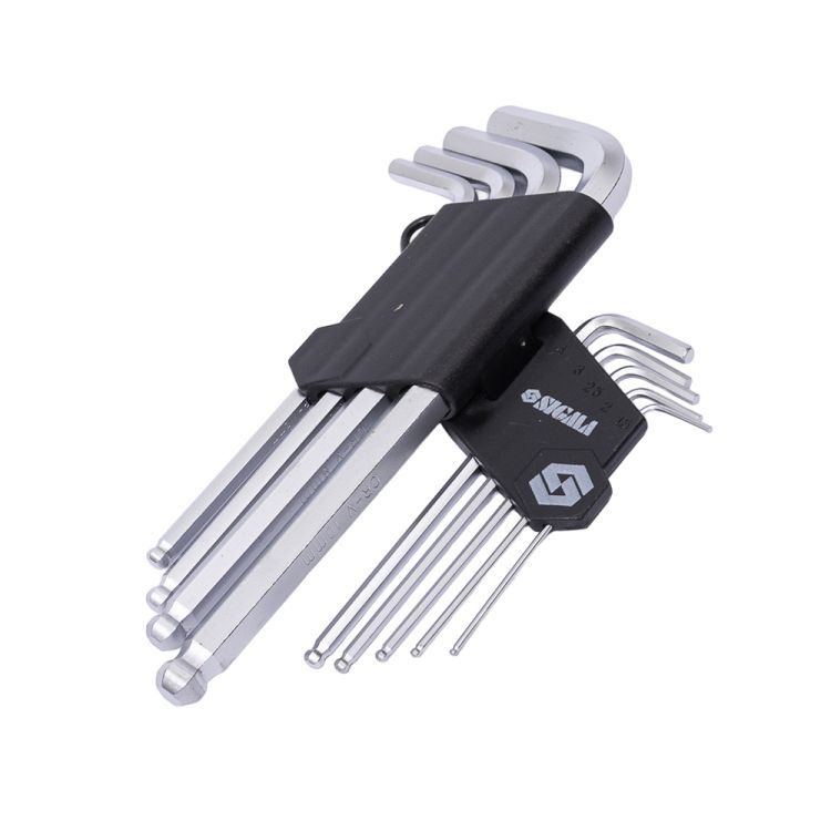 Ключі шестигранні 9шт 1,5-10мм CrV (середні куля) Sigma (4022121) - 4