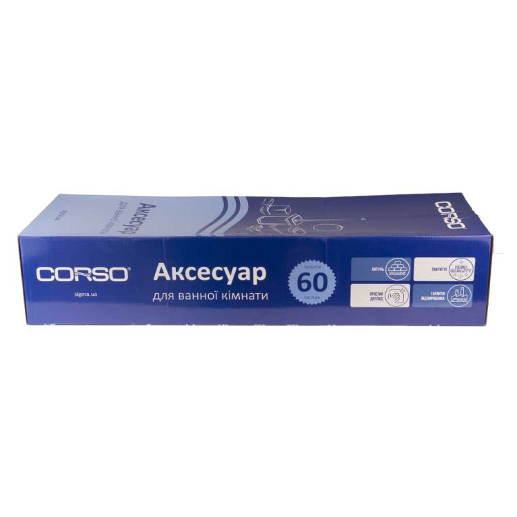 Держатель для полотенец BOLSENA 600×213×126мм полка CORSO (9681401) - 3