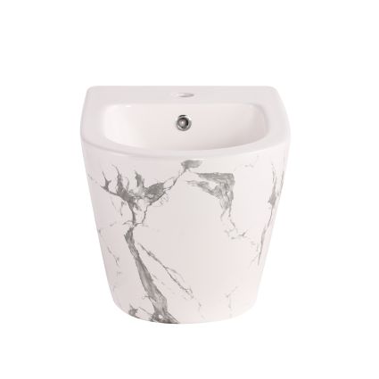 Біде підвісне Qtap Robin 515x370x350 мм, Marble QT13551381GMR - 3
