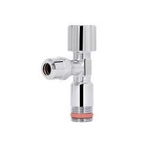 Кран кутовий Thermo Alliance Forte 1/2"Зх3/8"З з перехідником M10, хром TAF341W159
