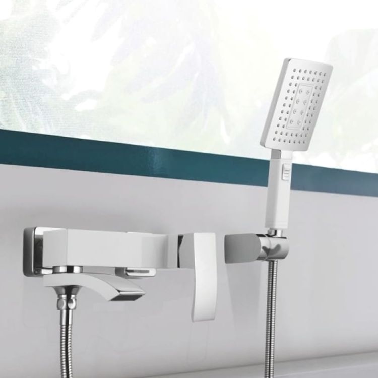 Змішувач для ванни Qtap Swan Cascada з поворотним виливом (з душовим гарнітуром) QTSWA260CRM45565 Chrome - 8