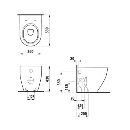 PRO унитаз напольный, Rimless, безбачковый - 2