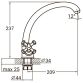 Смеситель PL 1/2&amp;quot; для кухни гусак ухо на гайке AQUATICA (PL-4B155C) - 2