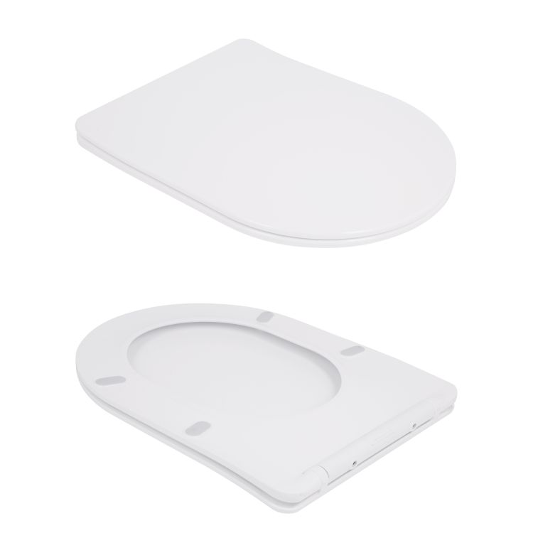 Унитаз-компакт Qtap Robin Ultra Quiet безободочный с сиденьем Soft-close QT13226089AW - 8