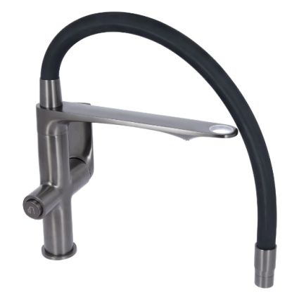 Змішувач д/кухонної мийки Vlasta QTVLA364GMB45649 Gun New з гнуч.вилив.з підключ.д/питної води Q-tap - 2