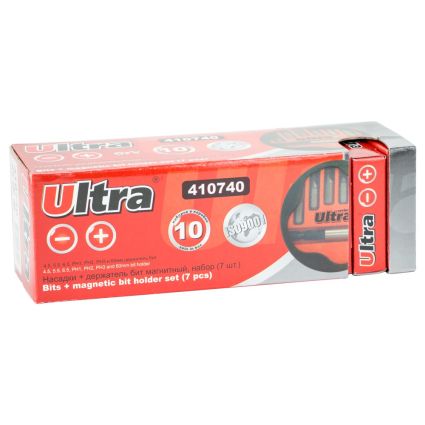 Набор бит + адаптер 7шт S2 (пласт кейс) ULTRA (4013102) - 4