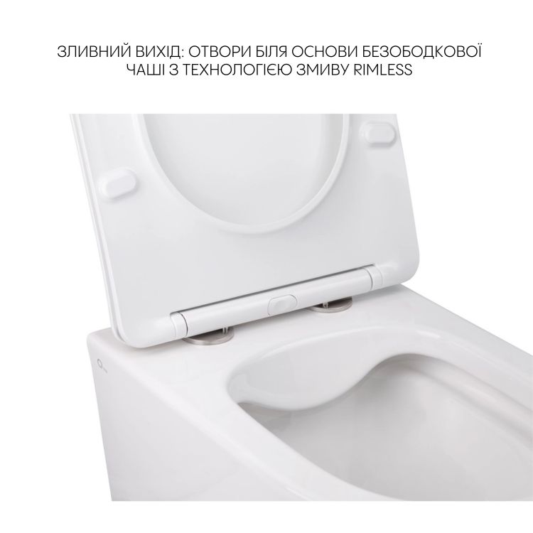Комплект Qtap Swan 2 в 1: унітаз підвісний Rimless + біде підвісне - 4