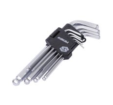 Ключі шестигранні 9шт 1,5-10мм CrV (середні куля) Sigma (4022121)