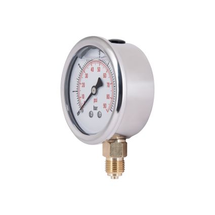 Манометр із гліцерином Thermo Alliancе Forte 6 бар, 1/4&amp;quot;З, нижнє підключення TAF170G6B - 3