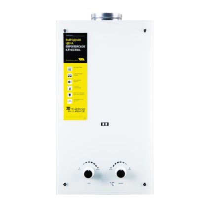 Колонка димохідна газова Thermo Alliance JSD20-10GE 10 л скло (біле) - 1