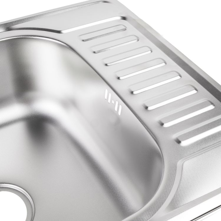 Кухонна мийка Brinex 5848 0,8 мм Micro Decor (BRIN5848MDEC08) - 5