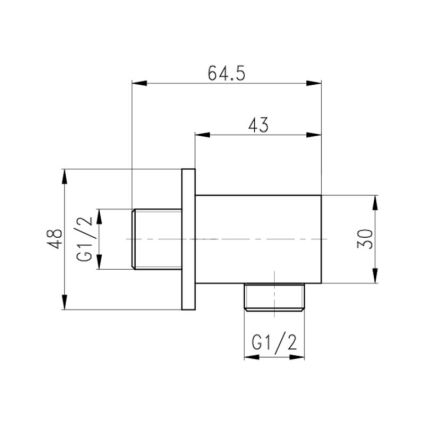 Подключение для шланга Qtap Kvad QT809810842857NB - 2