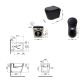 Комплект Qtap Scorpio Matt Black 2 в 1: унітаз підвісний Ultra Quiet QT14332380AMB + біде підвісне QT1455053FMB - 2