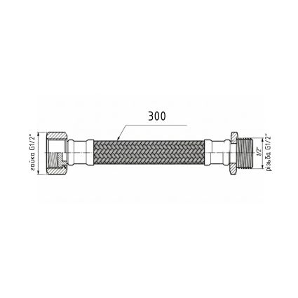 Гнучка підводка для води Thermo Alliance Forte ВЗ 30 см TAF386W30 - 2