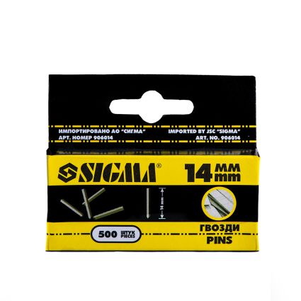 Цвяхи планочные без капелюшка 14мм 500шт Sigma (2815141) - 4