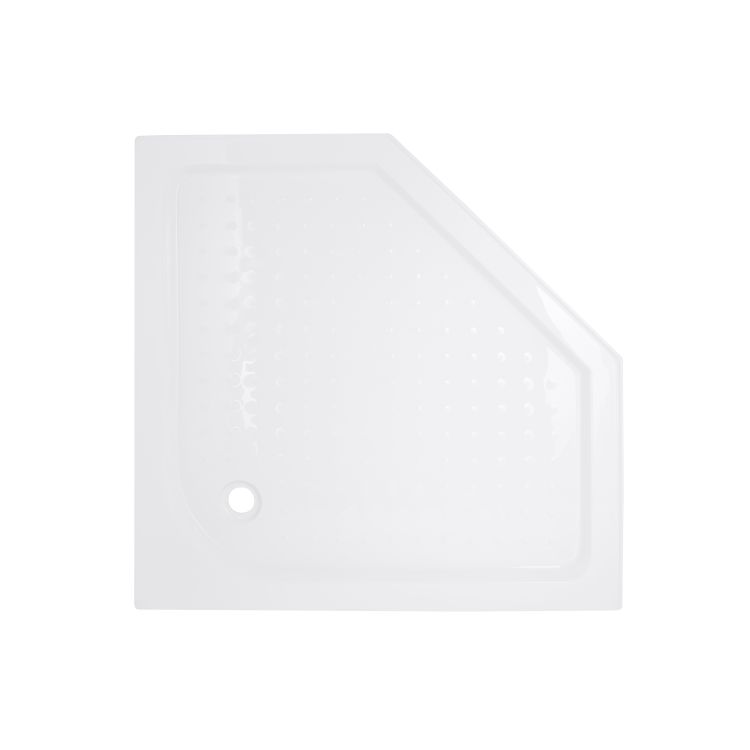 Lidz Душовий піддон DOZORCA SC90x90.LOW, низький, п'ятикутний, акриловий + ніжки, діаметр зливу 50 мм - 1