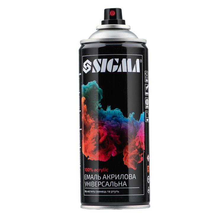 Емаль аерозольна акрилова флуоресцентна 400мл RAL 6038 зелений SIGMA (2736211) - 2