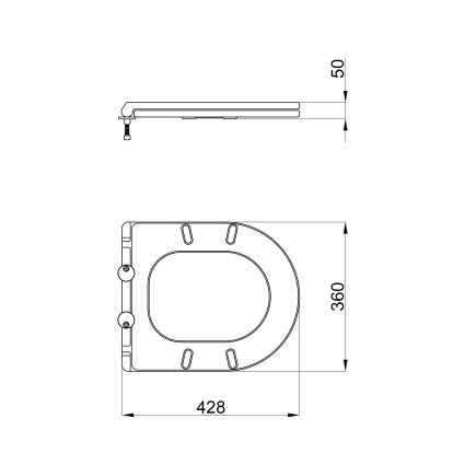Сидіння для унітазу Qtap Robin з мікроліфтом Slim QT99HY2411W - 2