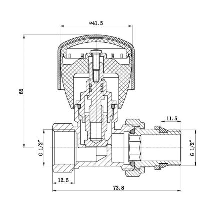 Кран советов. прямой ВЕРХ с антипрот.усиленный Forte 230W 1/2 - 2