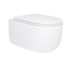 Унітаз підвісний Taurus Ultra Quiet QT2433084EUQW, гор.вип.,сидіння Slim Duroplast White Q-tap